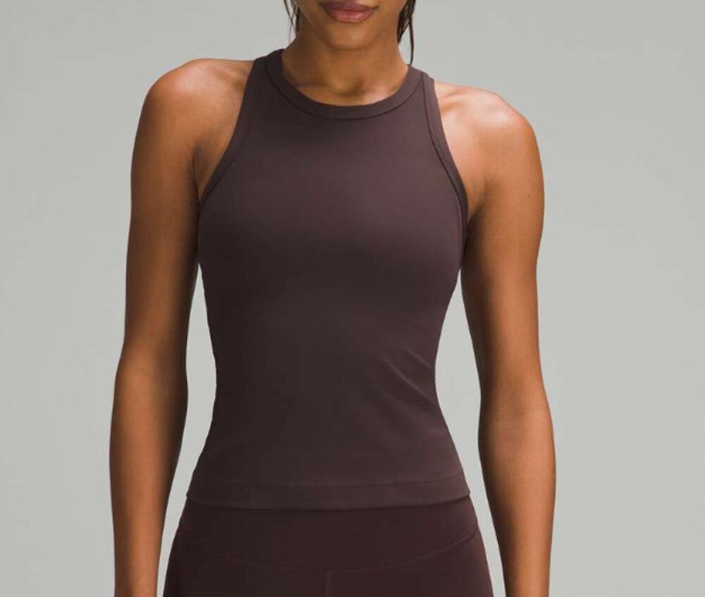Lululemon Align Waist-Length Racerback Tank Top Espresso Brown 6